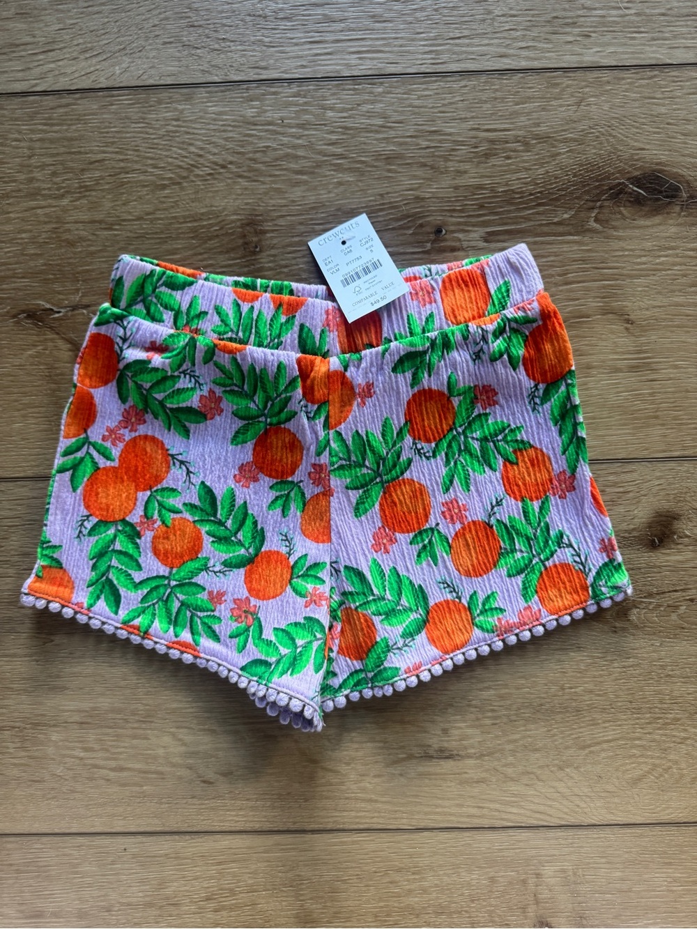 Crewcuts Pink Shorts with Orange & Green Fruit Print